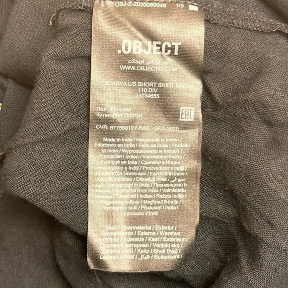 .OBJECT Objarya Fall Print Long Sleeve Button-Up Shirt Dress Women's M EUR 40 - Picture 10 of 10